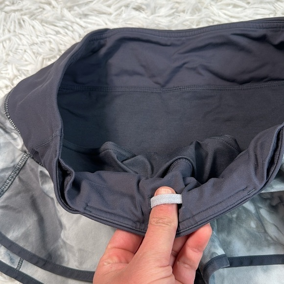 🔥$SALE$🔥 Lululemon Run: Speed Short White Coal Tinted Canvas Super / Black - Picture 2 of 7